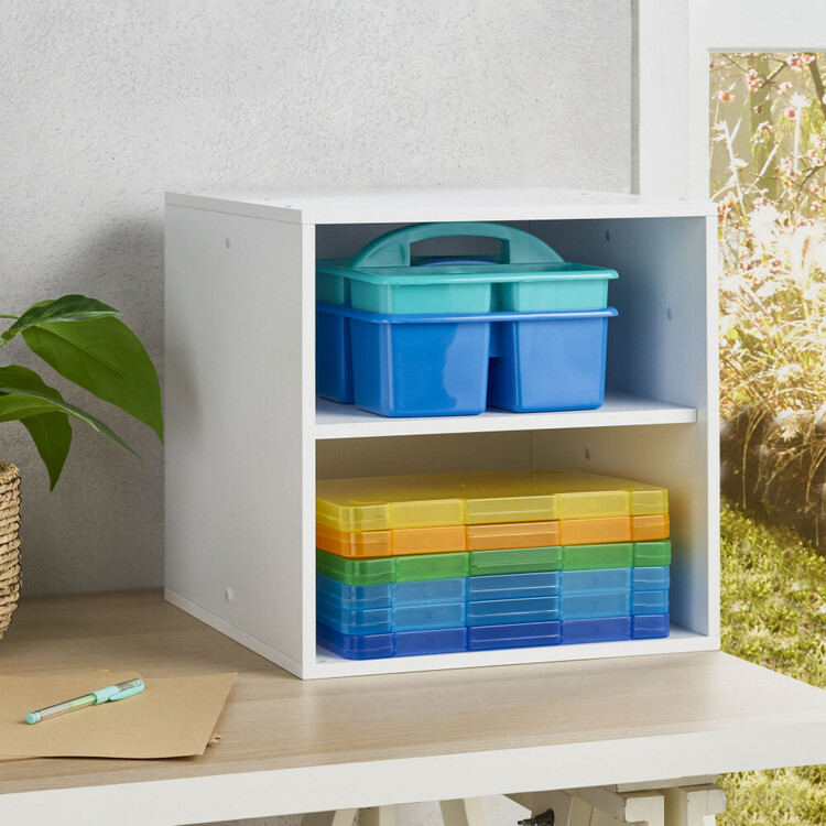 Francheville Stack Modular Cube With Shelf White