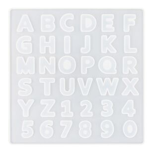 Ribtex Resin Mini Alphabet Silicone Mould White