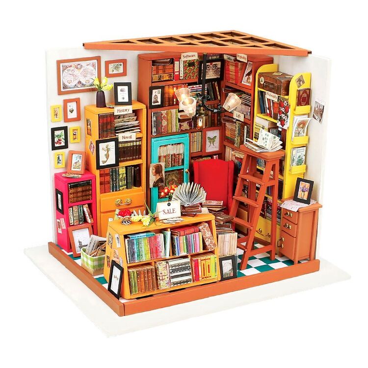 Robotime Rolife Sam's Study Mini House Kit Multicoloured