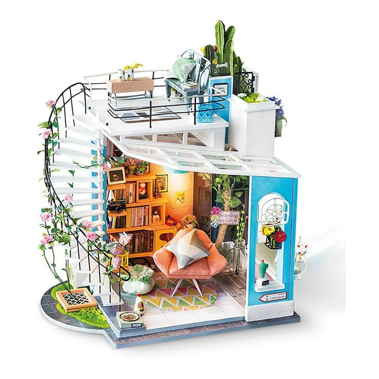 Robotime Rolife Dora's Loft DIY Mini House Kit Multicoloured