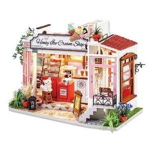 Robotime Rolife Honey Ice Cream Shop Mini House Kit Multicoloured