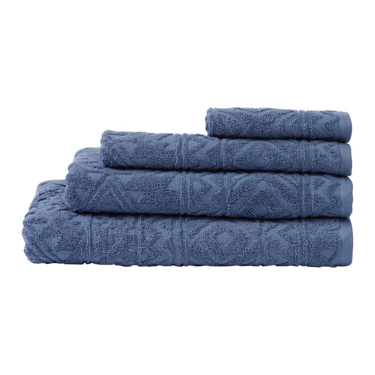 KOO Elite Incan Geometric Towel Collection Blue