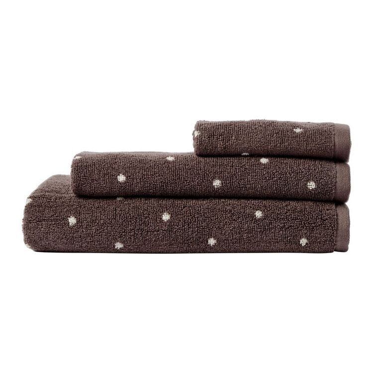 KOO Shelly Spot Towel Collection Ashen