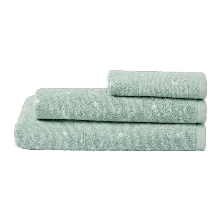 KOO Shelly Spot Towel Collection Sage Green