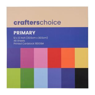 Crafters Choice Primary Paper Pad Multicoloured 12 x 12 in