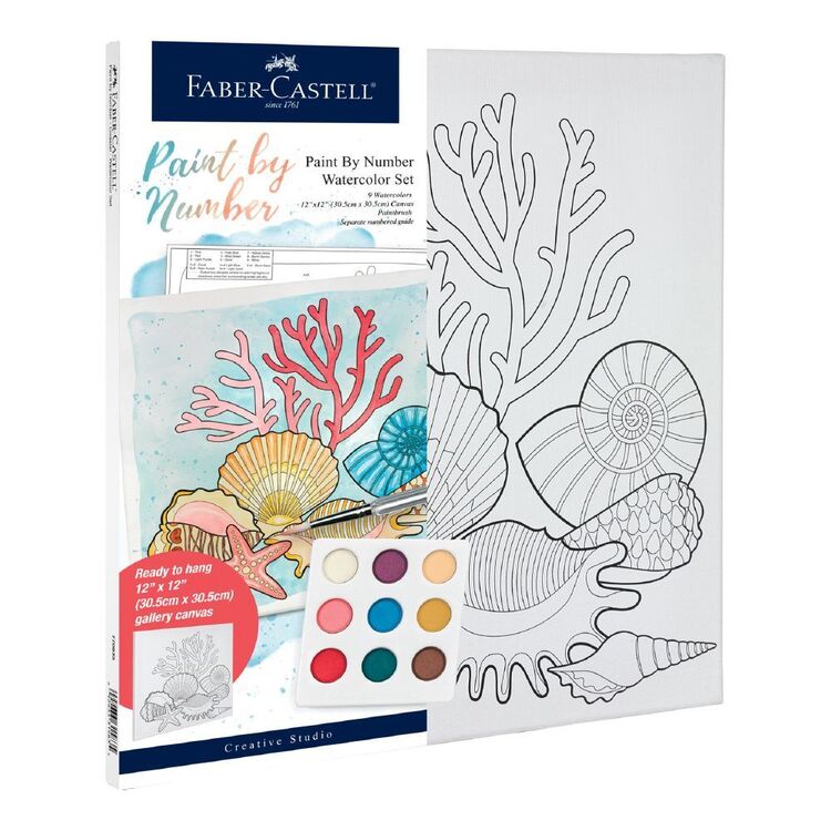 Faber Castell Paint By Number Watercolour Costal Set