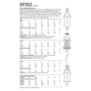 Simplicity Sewing Pattern S9352 Girls' Costumes & Face Covers 7 - 14