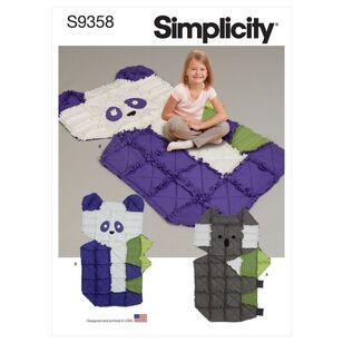 Simplicity Sewing Pattern S9358 Fleece Rag Quilts One Size