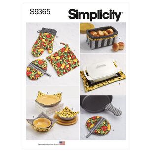 Simplicity Sewing Pattern S9365 Quilted Kitchen Accessories One Size