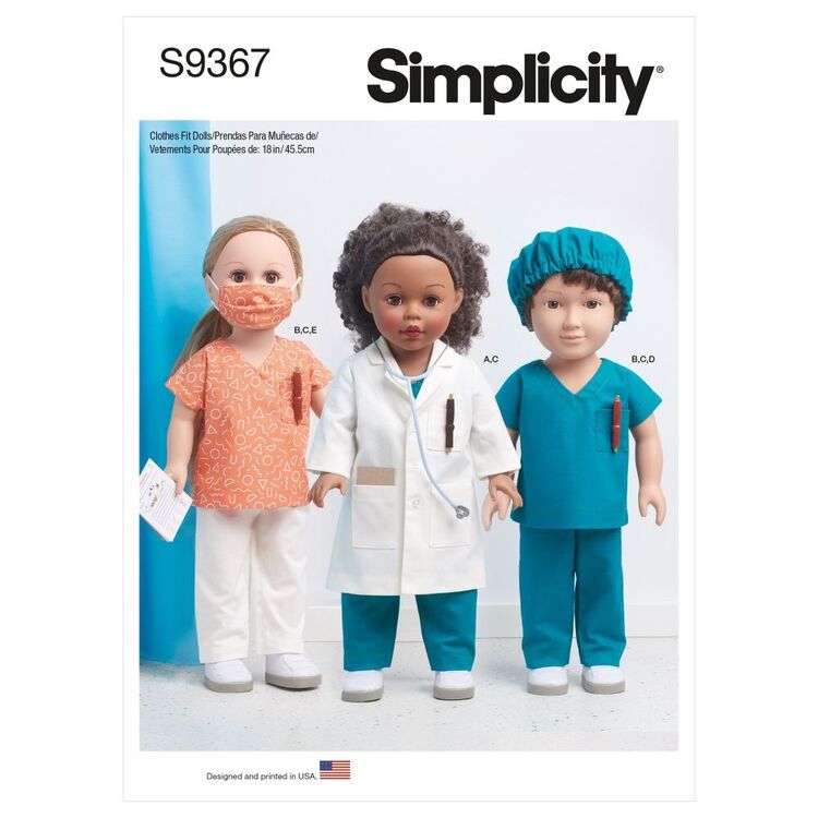 Simplicity Sewing Pattern S9367 18" Doll Clothes