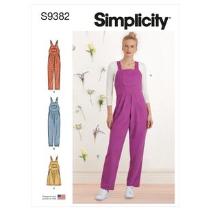 Simplicity Sewing Pattern S9382 Misses' Overall With Shaped Raised Waist & Back Ties