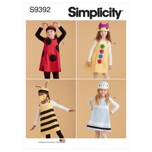 Simplicity Sewing Pattern S9392 Children's Jumpers, Hats & Face Masks 2 - 6 X
