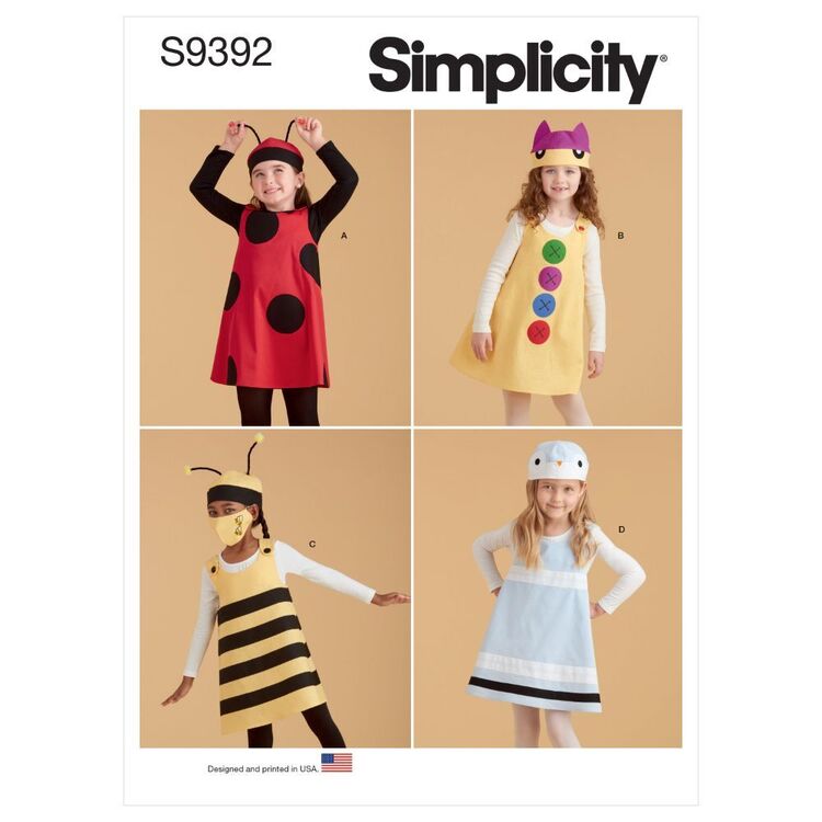 Simplicity Sewing Pattern S9392 Children's Jumpers, Hats & Face Masks