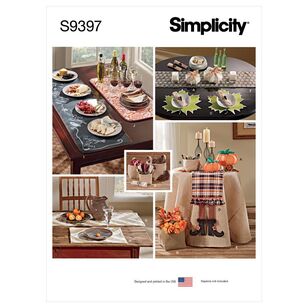 Simplicity Sewing Pattern S9397 Autumn Table Accessories One Size