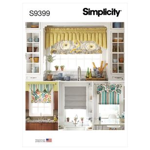 Simplicity Sewing Pattern S9399 Roman Shades & Valances One Size
