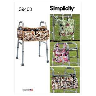 Simplicity Sewing Pattern S9400 Walker Accessories, Bag & Organiser One Size
