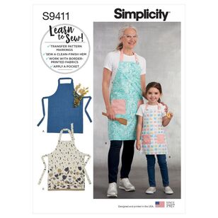 Simplicity Sewing Pattern S9411 Children's & Misses' Aprons Small - Large / Small - Large