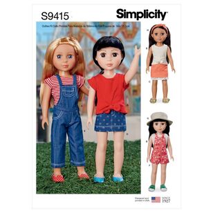 Simplicity Sewing Pattern S9415 14'' Doll Clothes One Size