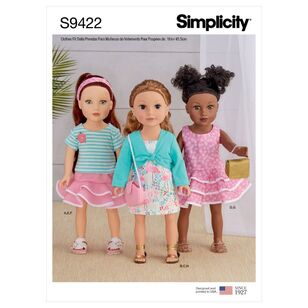 Simplicity Sewing Pattern S9422 18'' Doll Clothes One Size