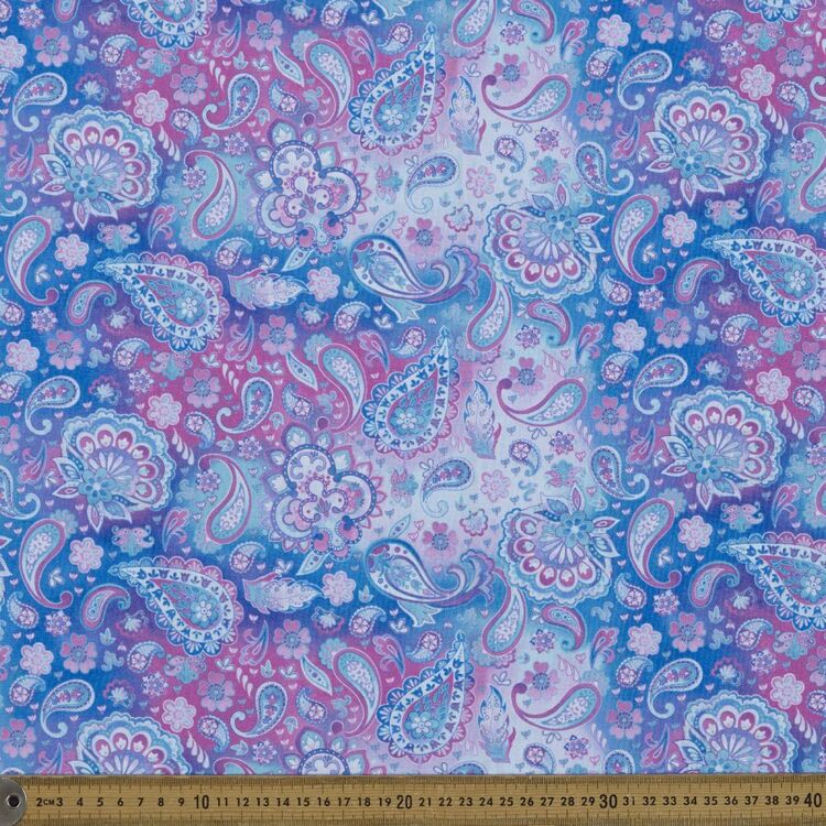 Sunrise Garden Paisley Lace Printed 112 cm Cotton Fabric
