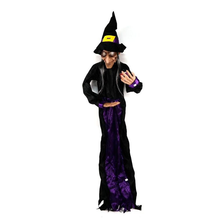 spotlightstores.com | Spooky Hollow Animated Witch Decoration Black 1.7 m