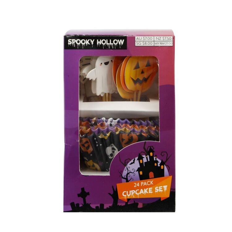 Spooky Hollow Cupcake Décor Set With Toppers 24 Pack