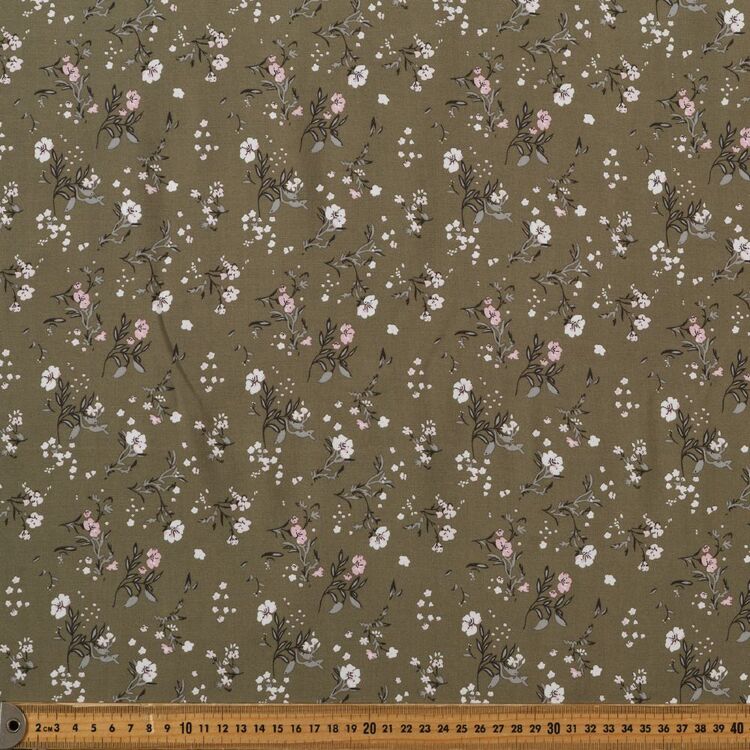 Sweet Olive Printed 135 cm Rayon Fabric