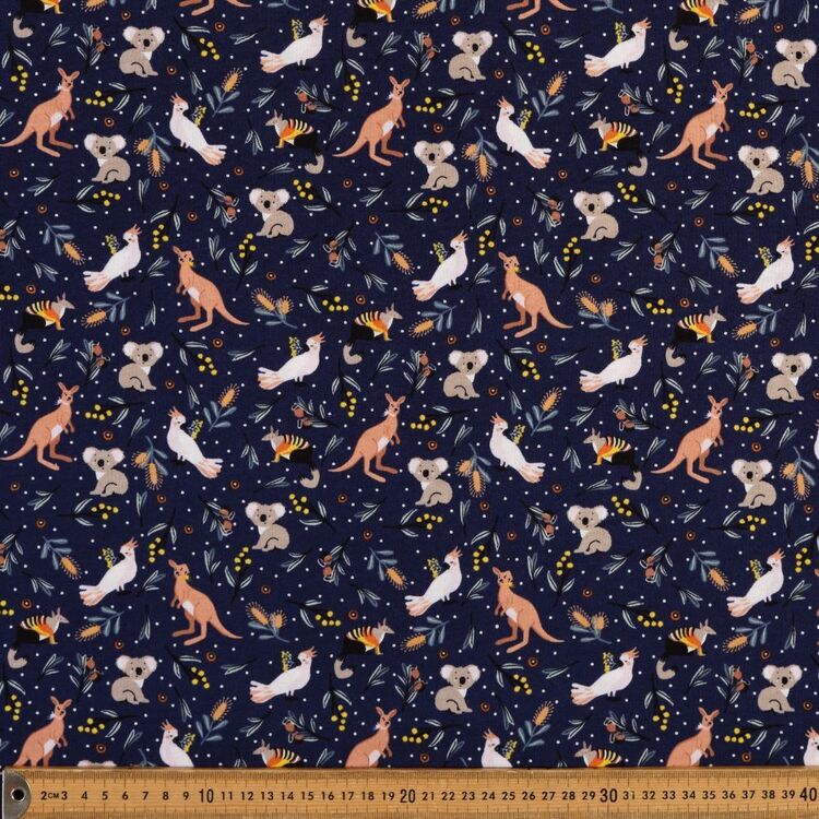 Australiana Animals #2 Printed 112 cm Organic Cotton Jersey Fabric