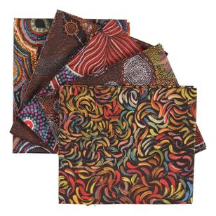 Warlukurlangu 5 piece Flat Fat Bundle Multicoloured 50 x 52 cm