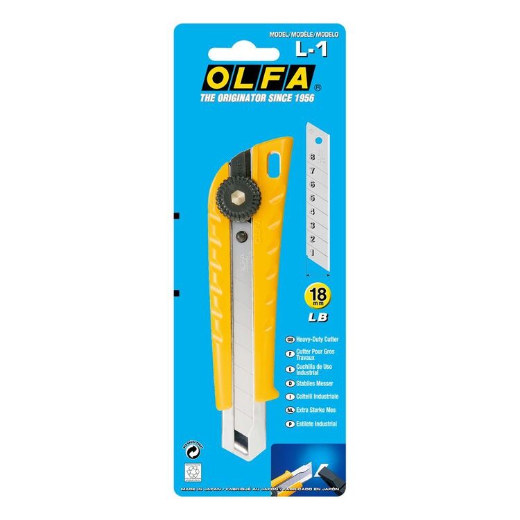 OLFA H/D 18 mm Snap-Blade Knife Yellow 18 mm