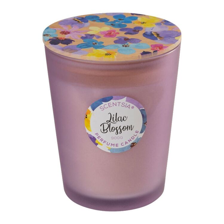 Scentsia Lilac Blossom 900 g Candle Jar With Wooden Lid