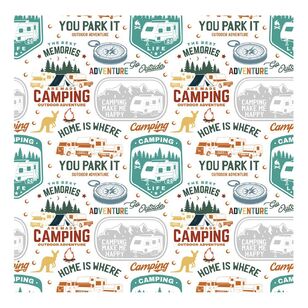 Bella! On The Road Again: Campsite Cardstock Paper Multicoloured 30.5 x 30.5 cm