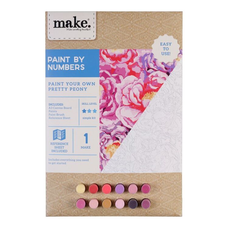 Make Pretty Peony Paint By Numbers Kit