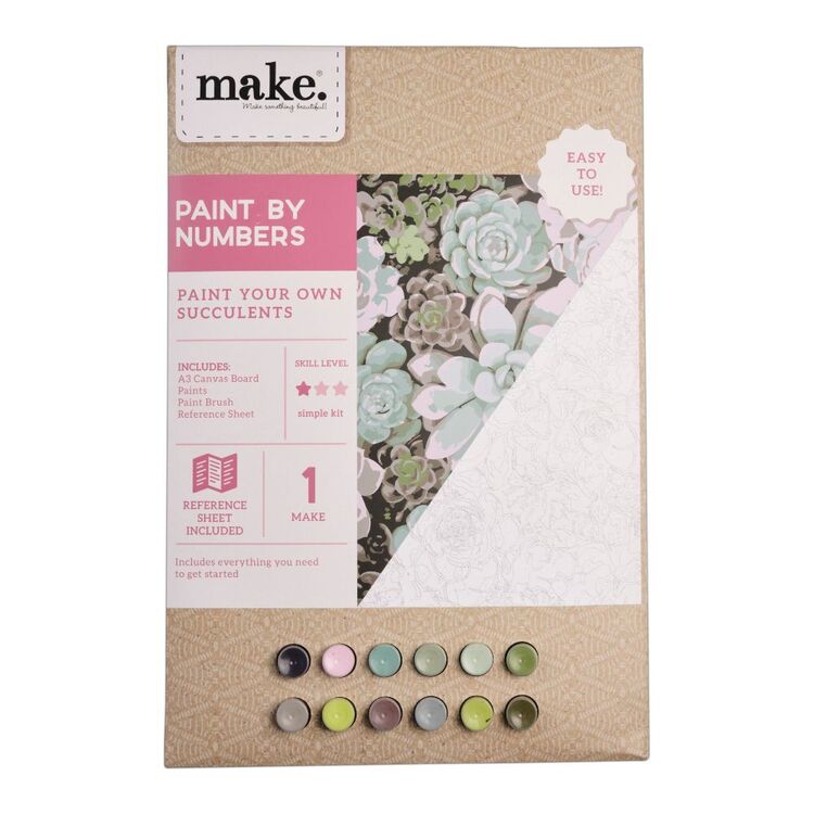 Make Succulents Paint By Numbers Kit