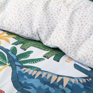 Ombre Blu Dino Quilt Cover Sets Blue Single