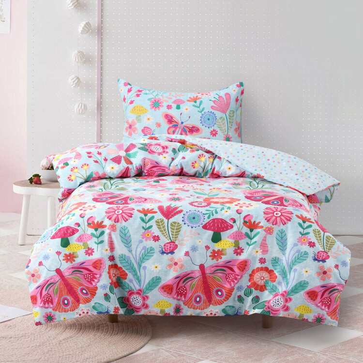 Kids House Butterfly Quilt Cover Set