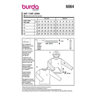 Burda Style Sewing Pattern 6064 Men's Classic Sweatshirt with Hood or Neckband 34 - 44 (44 - 54)