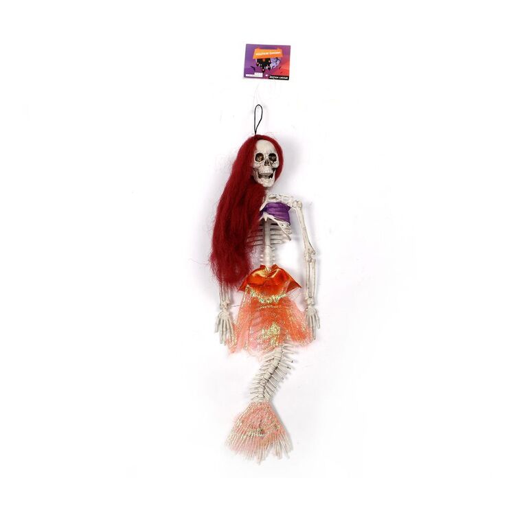 spotlightstores.com | Spooky Hollow Mermaid Skeleton Decoration Red 40 cm