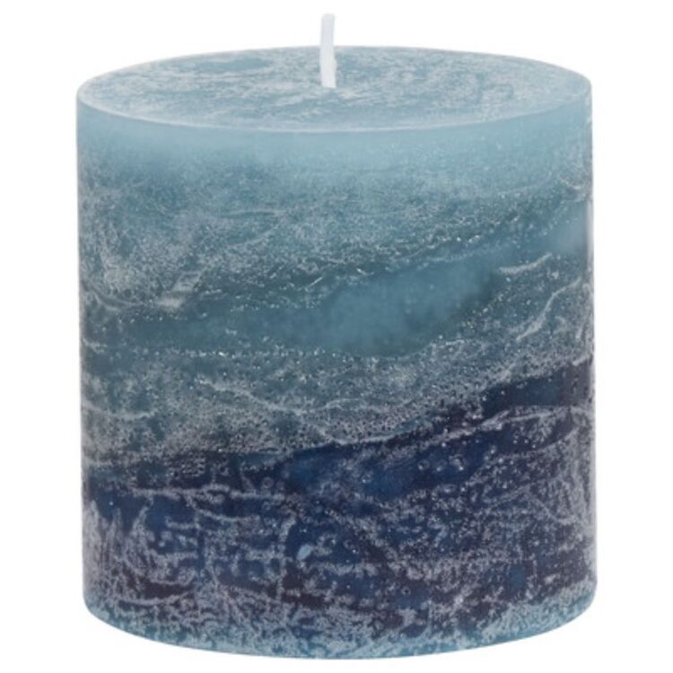 Bouclair Blue Shelter Ocean Breeze 7.5 cm Pillar Candle