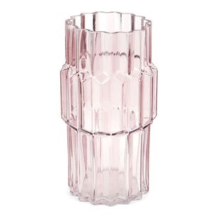 Ombre Home Classic Chic Glass Vase Pink 11 x 20 cm