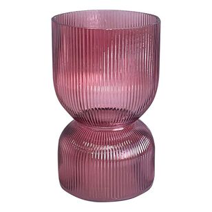Ombre Home Classic Chic Hourglass Vase Pink 12 x 20 cm