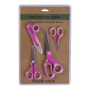 Semco The Cutting Room Scissors 4 Pack Pink