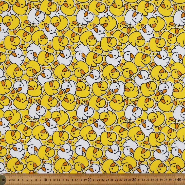 Mix N Match TC Rubber Ducky Printed 112 cm Poly Cotton Poplin Fabric