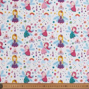 Mix N Match TC Fairy Friends Printed 112 cm Poly Cotton Poplin Fabric Multicoloured 112 cm