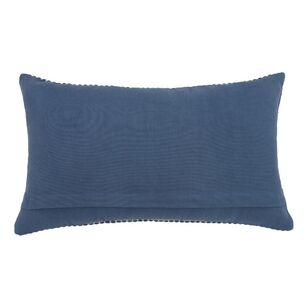 Logan & Mason Home Miller Dobby Weave Cushion Denim 35 x 60 cm