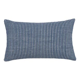 Logan & Mason Home Miller Dobby Weave Cushion Denim 35 x 60 cm