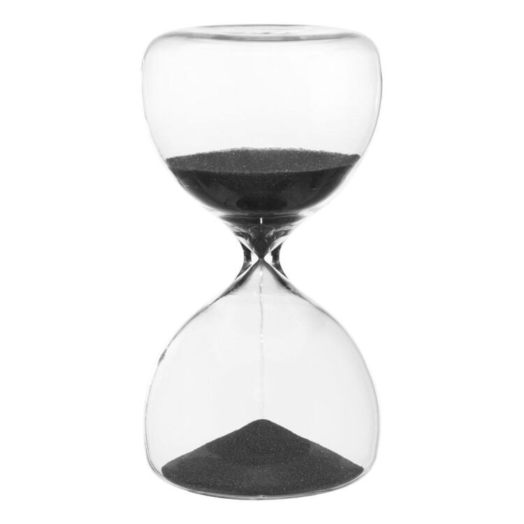 Bouclair Mellow Monochrome Hour Glass Ornament Black 8.5 x 15.5 cm
