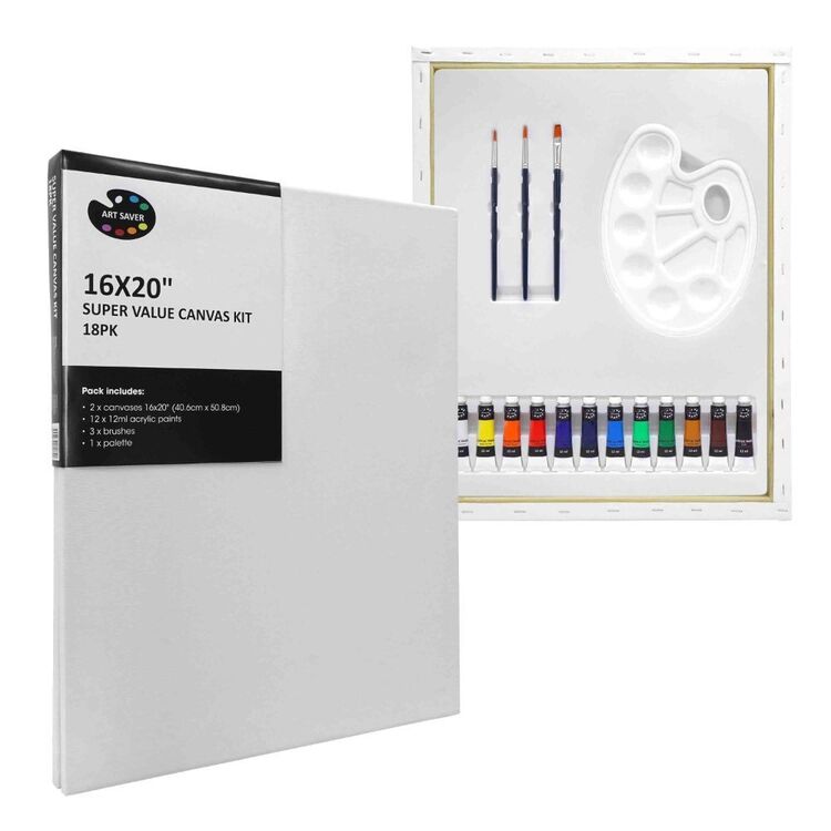 Art Saver Super Value Canvas Kit 18 Pack