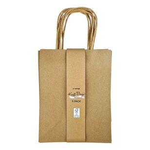 Artwrap Mix Paper Kraft Bag 5 Pack Brown
