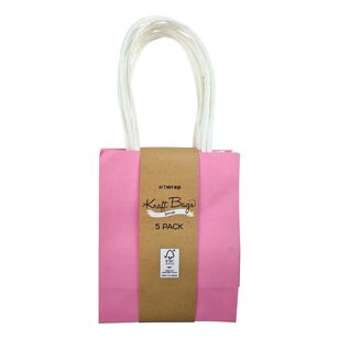 Artwrap Mix Paper Kraft Bag 5 Pack Pink